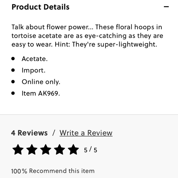 Jcrew pale pink tortoise acetate flower hoops - Picture 4 of 4